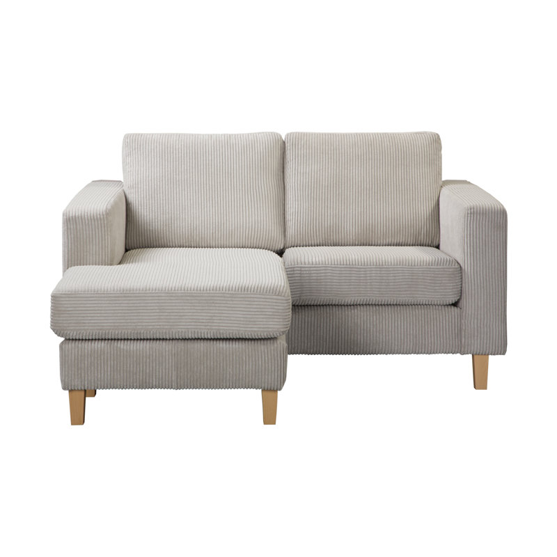 Ladarien Corner Sofa, Creme, Beech, Left Hand Facing