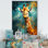 Pop art, portrait de girafe IV sur toile