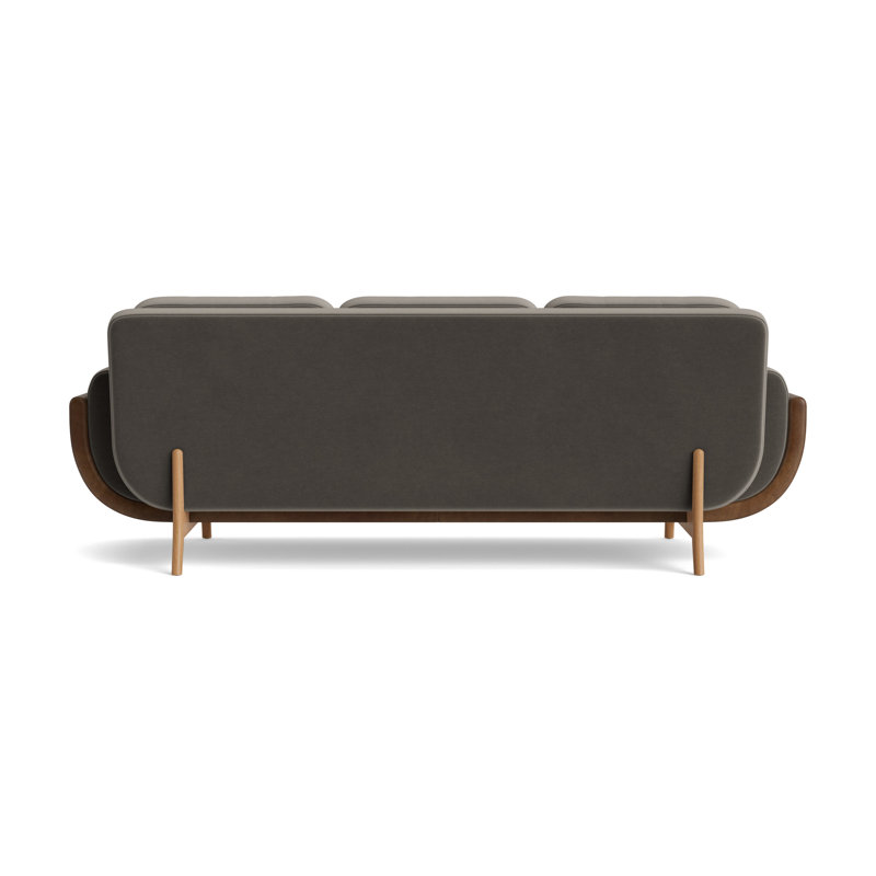 Regatta 90 Sofa, Performance Velvet - Graphite/Bedford - Tobacco, Natural