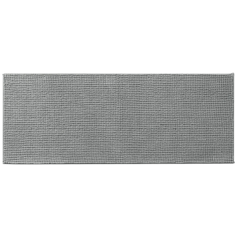 Tapis pour salle de bain Croley Luxury Chenille, L 24 po x L 60 po, Gris clair