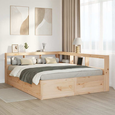 Solid Wood Storage Bed
