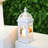 15" Gothic Decorative Candle Lantern (White)