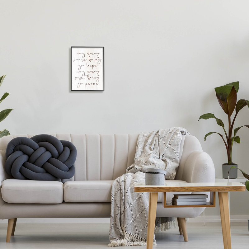 Lever de soleil vous apporte l'espoir at-076, Giclée encadrée noir minuit, H 14 po x l 11 po x P 1,5 po