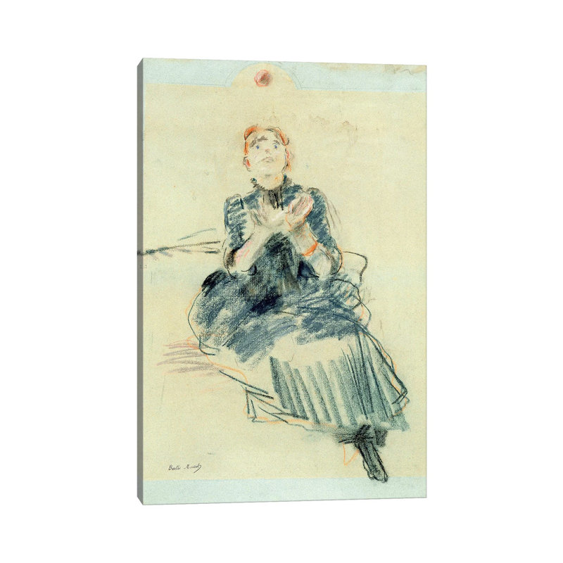 Young Girl Playing With A Ball, 1886 by Berthe Morisot - Wrapped Canvas Painting, 101.6 cm H x 66.04 cm W x 1.91 cm D