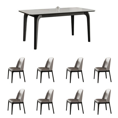 Modern Ash Wood Dining Table Chair Combo