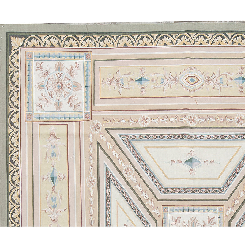 Hand-Knotted High-Quality Beige and Beige Area Rug