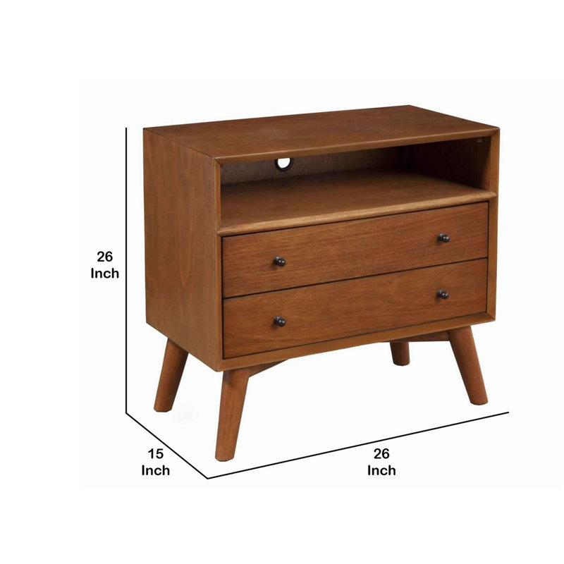 28'' W Nightstand, Brown