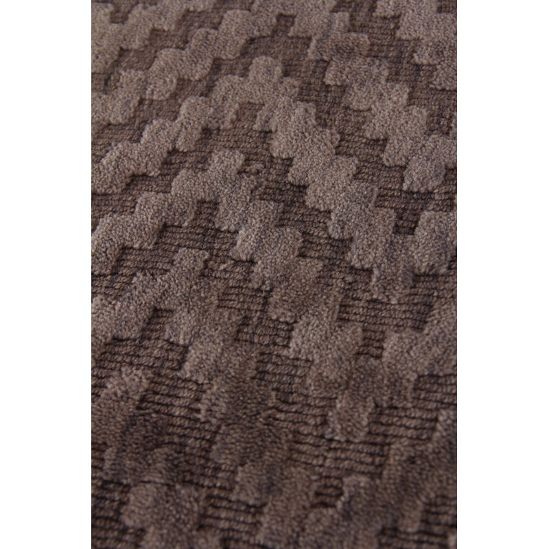 Demani Wool Chevron Area Rug in Brown, Rectangle 8' x 10'
