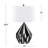 Bonique Geome Tri 28" Contemporary Metal Table Lamp in Metal with White Shade