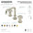 Kingston Brass Belknap Two-Handle 3-Hole Deck Mount Widespread Bathroom Faucet with Push Pop-Up Drain-52368783