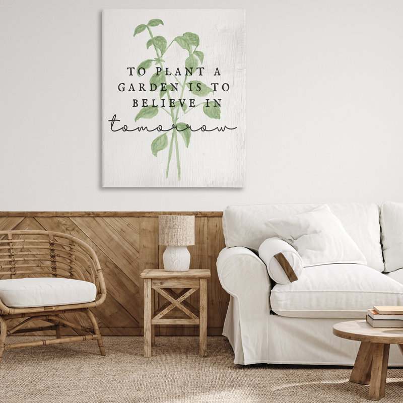 Inspirational Garden Phrase Canvas Wall Art by Daphne Polselli bp-824_CN, H 48 po x l 36 po