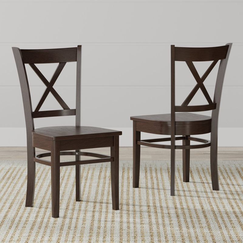 Arthemus 17.72'' H Solid Wood Side Chair, Dark Brown