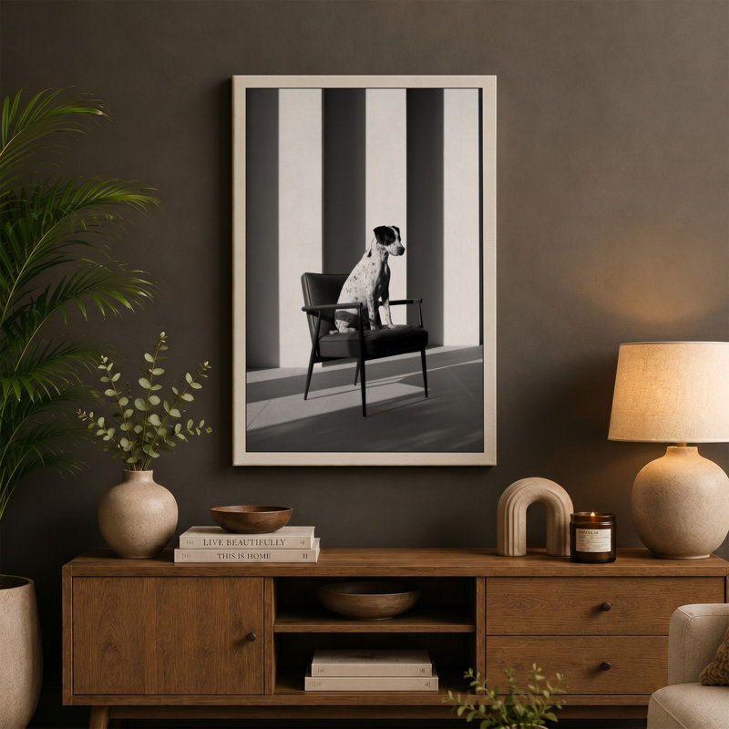 Formal Geometry Mid-Century - Wrapped Canvas, 36x24 - 91.4 x 61.0 cm, White Border