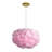3 - Light 18"W Unique / Statement Globe Pink Modern Chandelier with Feather Accents for Bedroom-1609335782
