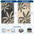 8x10 Reversible Outdoor Rug with Coconut Leaf Pattern, Waterproof & UV-Resistant Plastic Straw Patio Mat, Portable Foldable Area Rug for Deck, Beach, Camping and RV, Black & Brown-779734621