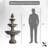 58.3" 3-Tier Electric Outdoor Freestanding Water Fountain - Classic Leaf Design, Large Bird Bath with Pump - Ideal for Yard, Lawn and Garden Décor-1176241982