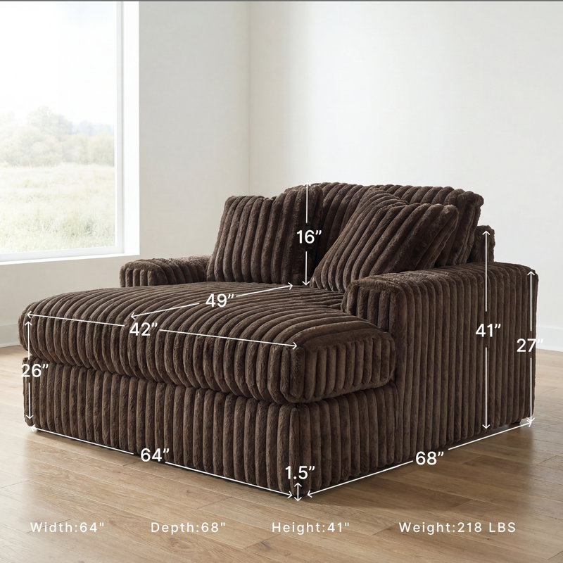 Midnight-Madness Oversized Chaise
