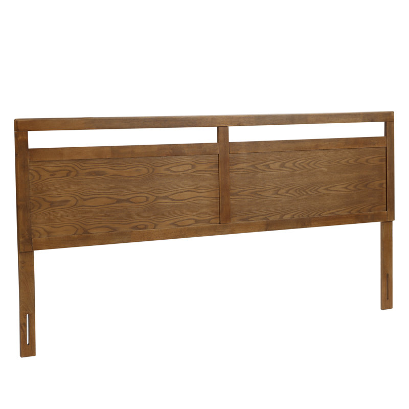 Modern Wood Panel Headboard with Clean-Lined Design, King Size, King