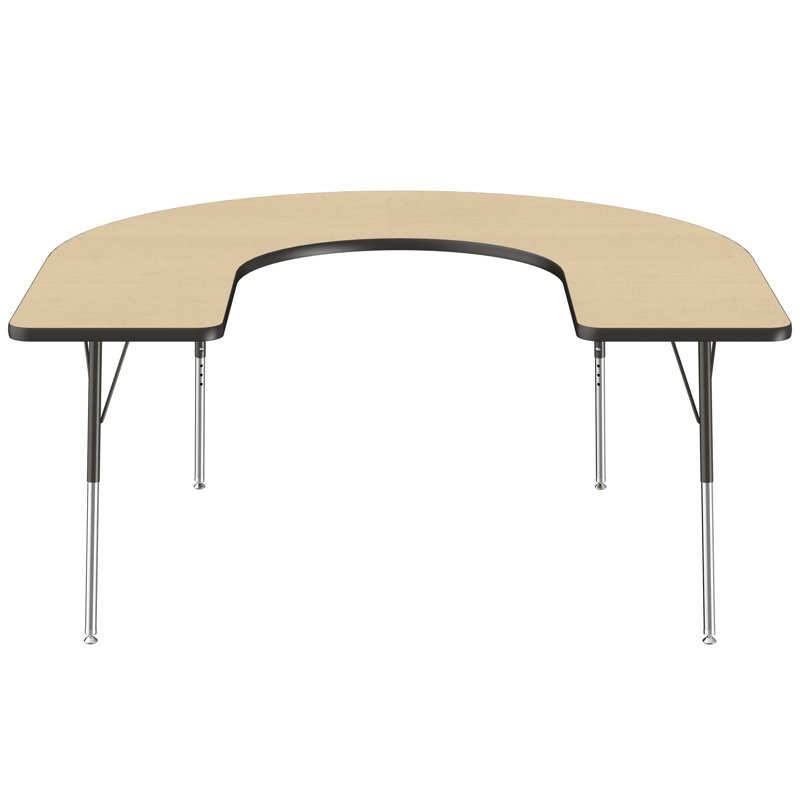 Table de jeu de fer à cheval ajustable 60 po x 66 po, Érable, Noir