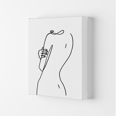 Female Hiding Back Pose - Print