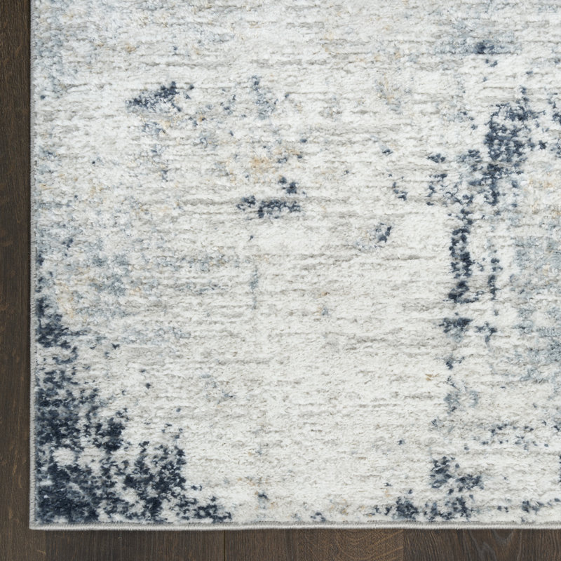 Tapis d'intérieur bleu marine Leuchte, Tapis de couloir 2 pi x 4 pi