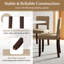 Ensemble de 2 chaises de salle à manger en bois Red Barrel Studio® avec assise et dossier rembourrés en bois d'acacia
