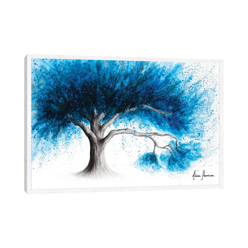 Dreamy Night Tree by Ashvin Harrison - Print on Canvas, White Framed, 66.04 cm H x 45.72 cm W