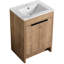 Meuble-lavabo autoportant pour salle de bain. 24 po de long. Lavabo en céramique. 2 portes à fermeture en douceur. Contreplaqué. Moderne avec lavabo. Autoportant. Unité-2011296732-2011296733