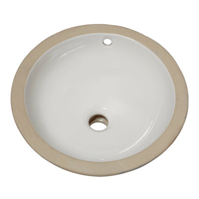 Lavabo pour salle de bain circulaire encastré avec trop-plein Orbit