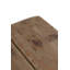 Console 73 po x 19 po x 31 po en bois de pin recyclé brun avec base à tréteaux