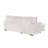 Plush Sectional Sofa W/ Pull Out Sleeper Made With Velvet Fabric- Cream-241072991