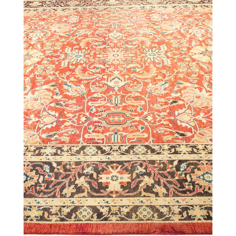 Tyshae One-of-a-Kind 7' 10" X 10' 2" 2010s Wool Area Rug in Orange