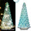 Arbre de Noël 12 po en verre bleu