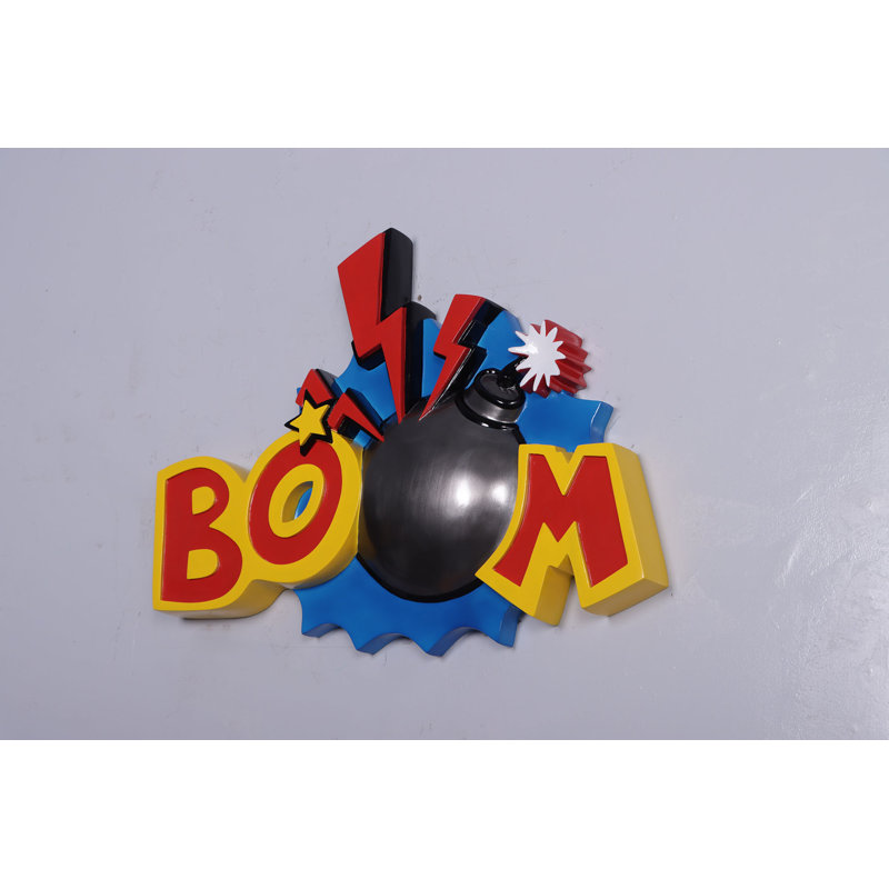 Boom Handpainted Fiberglass Wall Art Decor