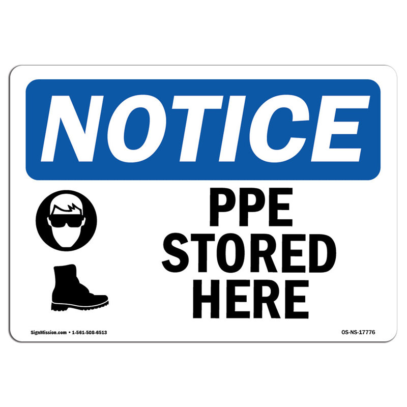 PPE Stored Here Sign