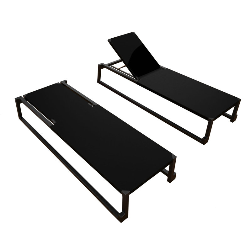Milano Outdoor Metal Chaise Lounge, White, White