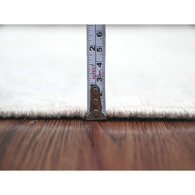 3'3"x5' White Pure Wool Angora Oushak All Over Pattern Hand Knotted Rug 0F19DF8B4F33410B83BCA4E9902FD362