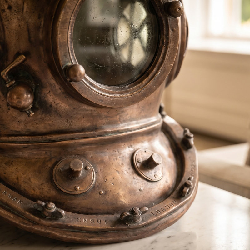 Sculpture de casque Deep Sea Diver