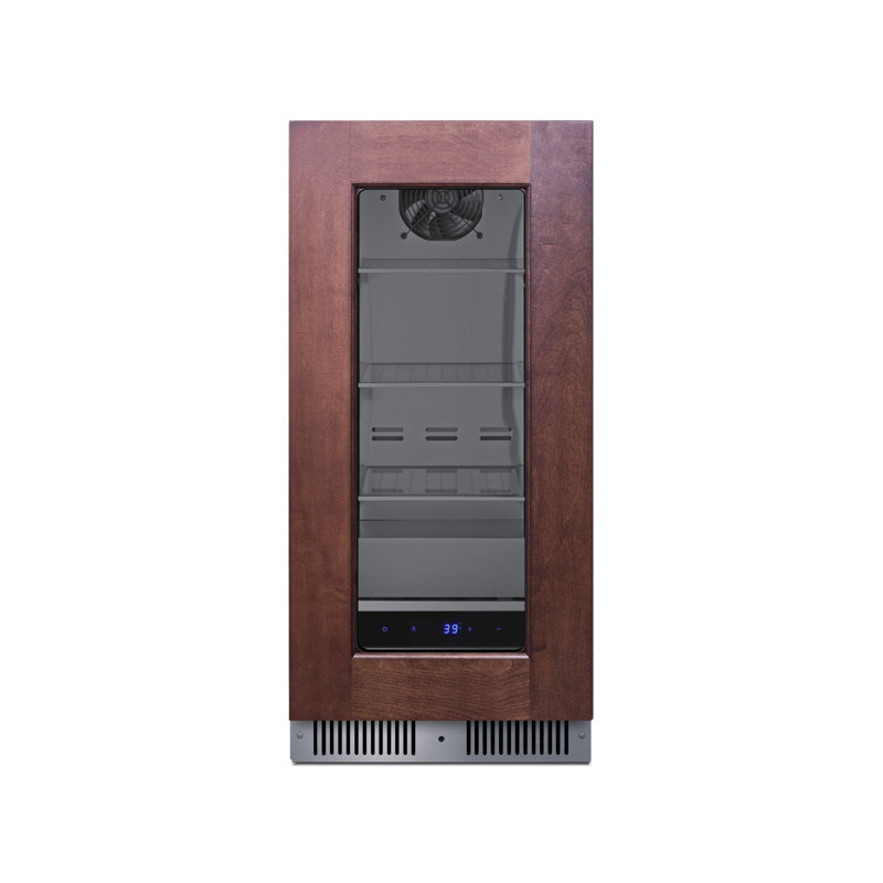 Summit Appiance  15" Wide Built-In  Shallow-depth Panel Ready Beverage Center, Right Handed