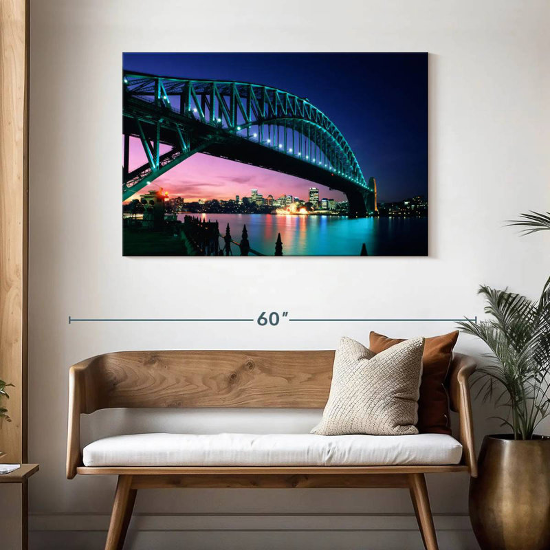 Ravi Sydney Harbour Bridge de nuit, H 30 po x l 45 po