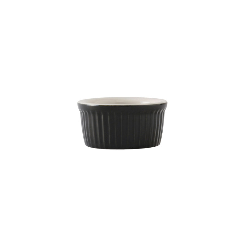 Ramequin rond tuxton Duratux, Noir / coquille d'œuf