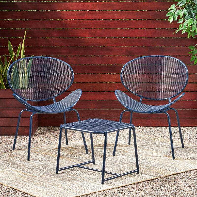 Elba 3-Piece Chat Set, Navy Blue