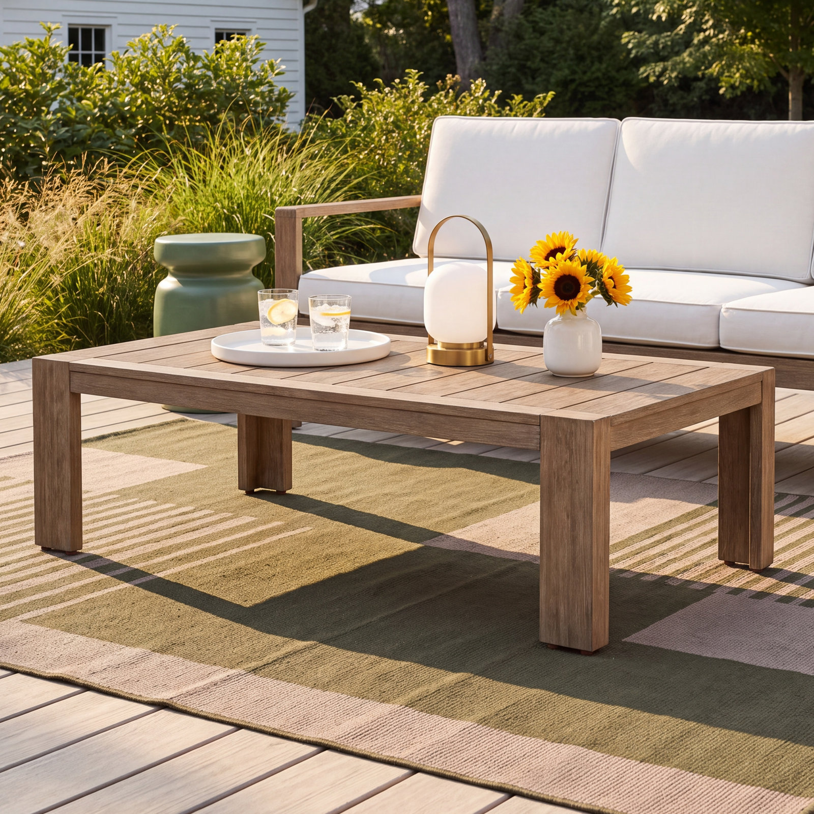 Harbor 51'' Outdoor Coffee Table, Gray