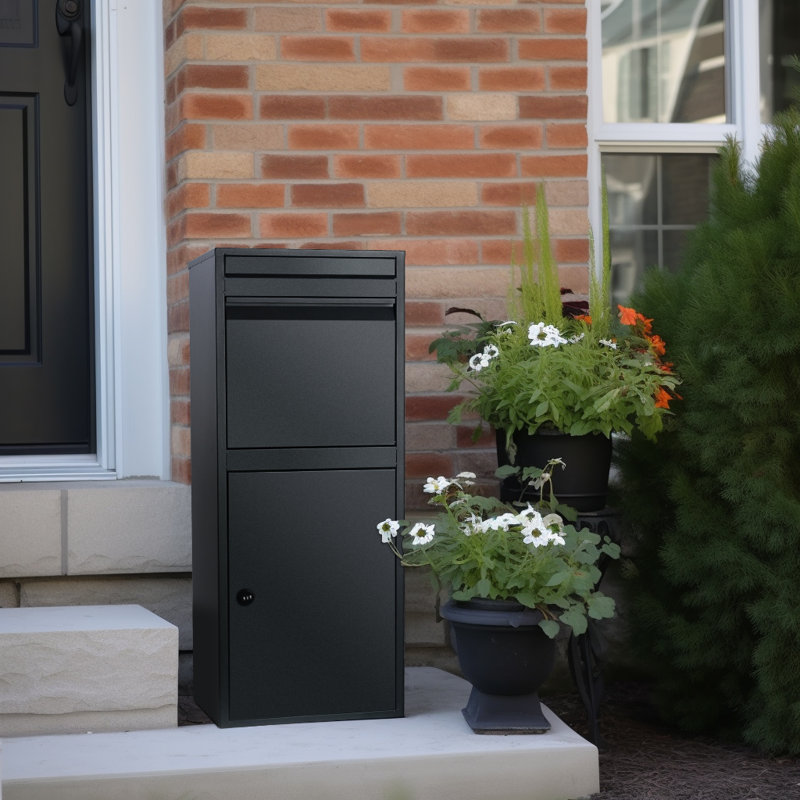 Boîtes de livraison de colis pour l'extérieur, Noir