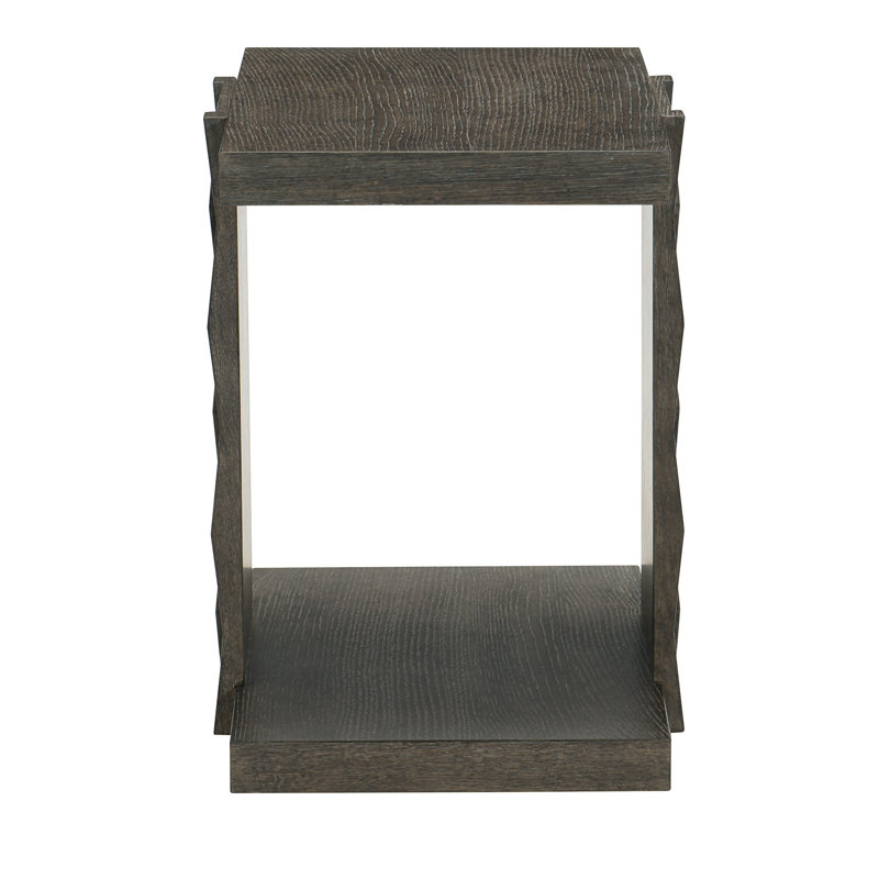 Linea Floor Shelf End Table with Storage