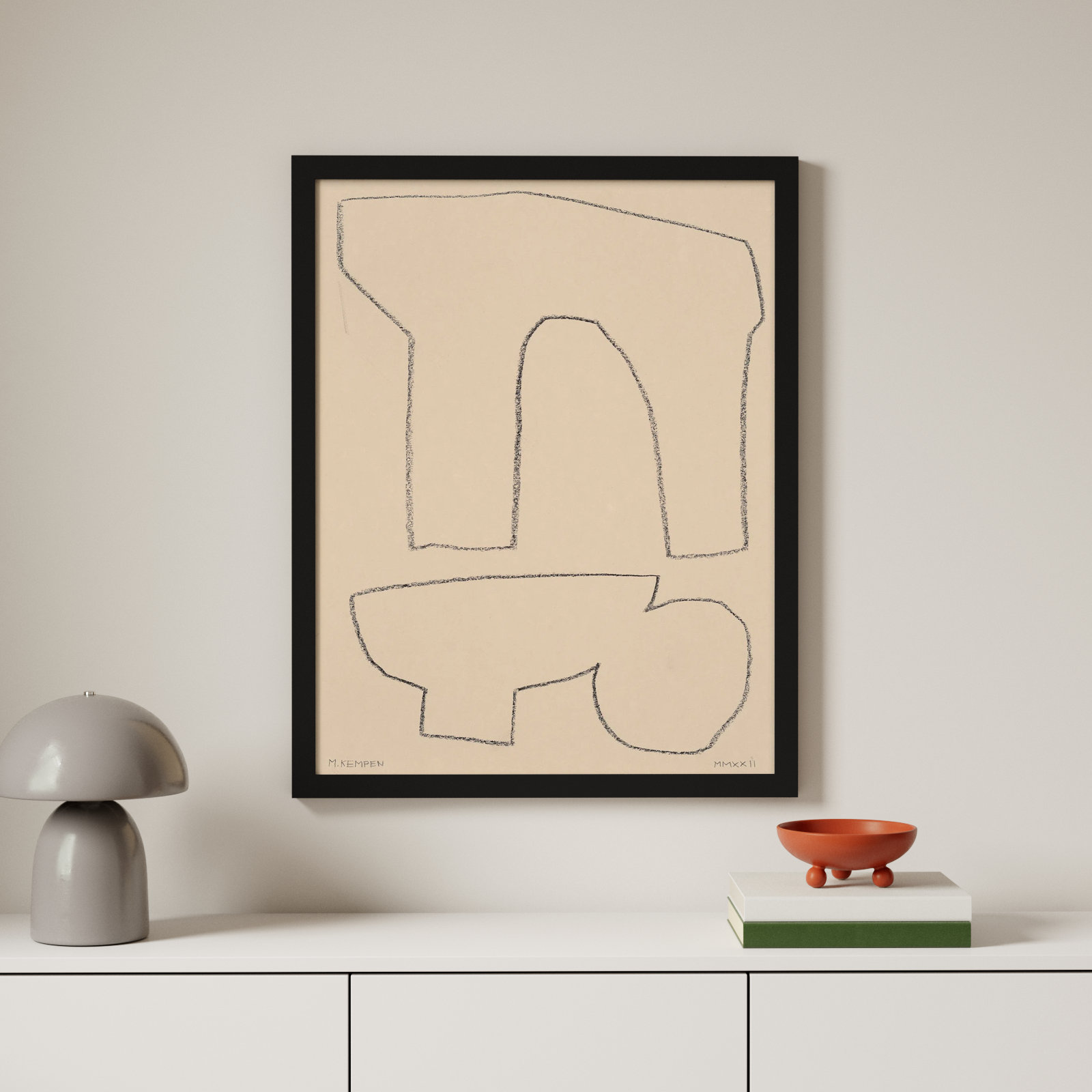 Outlines 2 by Michael Kempen, Black Framed, 30" W x 38" H