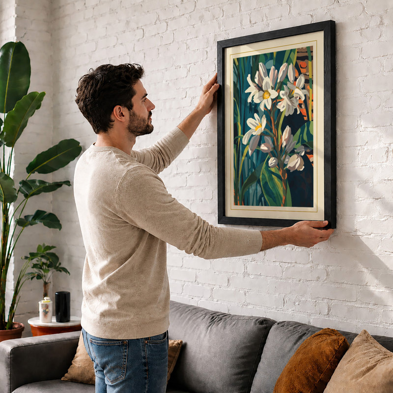 Blooms Botanical - Framed Print, A1 - 84.1 x 59.4 cm, Black