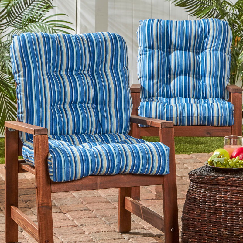 Lester Outdoor Chair Cushion, Sapphire, 2, 21" H x 21" W x 21" D