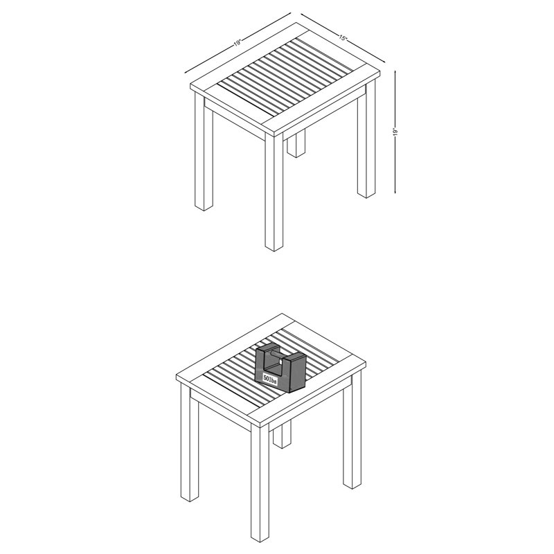 Okemo Acacia Wood 21 1/2"" Coktail Table