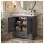 Meuble-lavabo de salle de bain luxueux de 76 cm avec lavabo en céramique et portes à fermeture douce, structure en bois massif pour un rangement durable-683511765